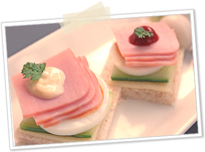 ハムのカナッペ